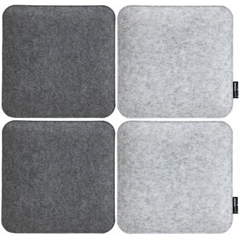 DUNEDESIGN 4 Coussins De Chaise Feutre Carré 35x35x2,5cm Petit Oreiller D’Assise Plat Gris 1 DUNEDESIGN 4 Coussins De Chaise Feutre Carré 35x35x2,5cm Petit Oreiller D’Assise Plat Gris