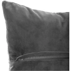 Atmosphera - Coussin Déhoussable Gris En Velours Embossé 40 X 40 Cm - Gris -France Coussin et housse de coussin Soldes Boutique 11474378 5