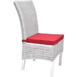Beautissu Lot De 4 Galettes De Chaises Loft SK Rouge -France Coussin et housse de coussin Soldes Boutique 11493716 3