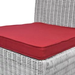 Beautissu Lot De 4 Galettes De Chaises Loft SK Rouge -France Coussin et housse de coussin Soldes Boutique 11493716 4