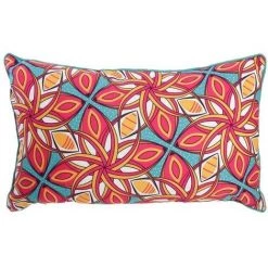 THE HOME DECO FACTORY Coussin Imprimé 30x50 Cm Wax Wax Rose Rose - Wax Rose