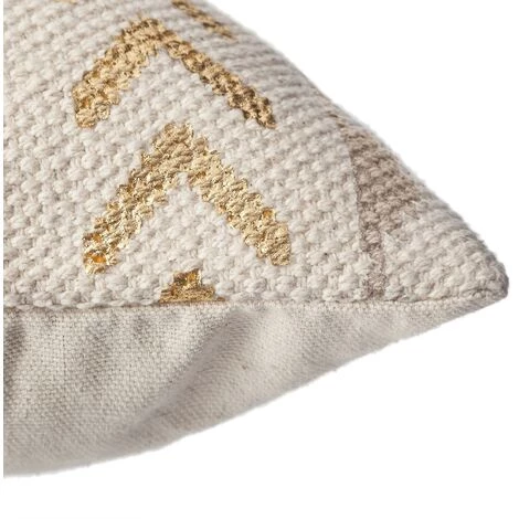 ATMOSPHERA, CRÉATEUR D'INTÉRIEUR Housse De Coussin 40x40 Beige Etnik Gold - Multicolore 2 ATMOSPHERA, CRÉATEUR D'INTÉRIEUR Housse De Coussin 40x40 Beige Etnik Gold - Multicolore – Image 2