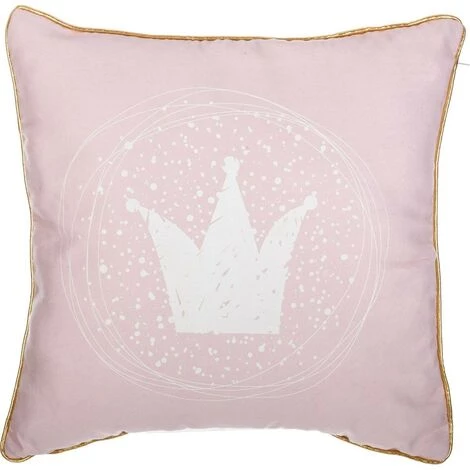 ATMOSPHERA, CRÉATEUR D'INTÉRIEUR Coussin Imprimé Doré Rose 45x45 Cm - Multicolore 2 ATMOSPHERA, CRÉATEUR D'INTÉRIEUR Coussin Imprimé Doré Rose 45x45 Cm - Multicolore – Image 2