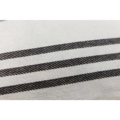 RIDEAUDISCOUNT Housse De Coussin 100% Coton 40 X 40 Cm Déhoussable Tissé Teint Avec Rayures Verticales Nuances Gris - Gris -France Coussin et housse de coussin Soldes Boutique 12275021 4