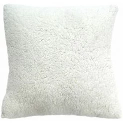 THEDECOFACTORY CALINE - <p>Coussin Aspect Laine Extra-doux Blanc 40x40 - Blanc