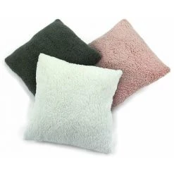 THEDECOFACTORY CALINE - <p>Coussin Aspect Laine Extra-doux Blanc 40x40 - Blanc -France Coussin et housse de coussin Soldes Boutique 13246829 5