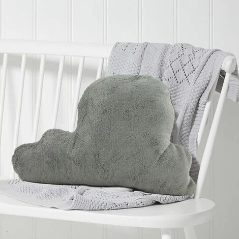 THEDECOFACTORY COMETE - <p>Coussin Extra-doux En Forme De Nuage Gris 27x44 - Gris 4 THEDECOFACTORY COMETE - <p>Coussin Extra-doux En Forme De Nuage Gris 27x44 - Gris – Image 4