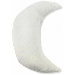THEDECOFACTORY COMETE - <p>Coussin Extra-doux En Forme De Lune Rose 30x45 - Blanc