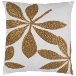 THEDECOFACTORY BRODE - <p>Coussin Avec Broderies Blanc 40x40 - Blanc