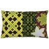 THEDECOFACTORY GRAPHIQUE JUNGLE - <p>Coussin En Coton Motifs Floraux Vert Et Violet 30x50 - Vert