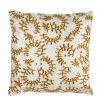 THEDECOFACTORY MEDEE - <p>Coussin Avec Broderies Or 30x30 - Blanc