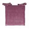 THEDECOFACTORY ARTHUR - <p>Galette En Velours De Coton Uni Parme 40x40 - Violet