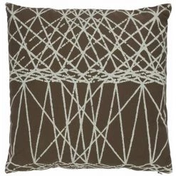 THEDECOFACTORY TECHNIC CHIC GRILLE - <p> Coussin En Coton Motifs Techno Taupe 38x38 - Marron