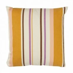 THEDECOFACTORY LIBERTY BAYA - <p>Coussin à Rayures Jaune Multi 38x38 - Jaune