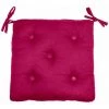 THEDECOFACTORY JAZZ - Galette 100% Coton Fuschia 40x40 - Rose