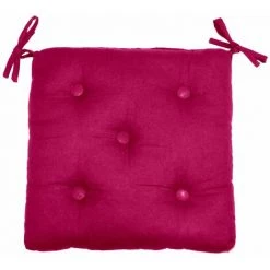 THEDECOFACTORY JAZZ - Galette 100% Coton Fuschia 40x40 - Rose