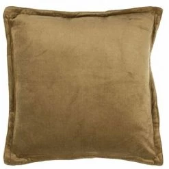 THEDECOFACTORY ARTHUR - <p>Coussin En Velours De Coton Taupe 40x40 - Marron