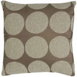 THEDECOFACTORY ODESSA - <p>Coussin Avec Ronds Brodés Beige 43x43 - Beige