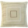 THEDECOFACTORY KEVIN - <p>Coussin En Suédine Brodé Beige 40x40 - Beige