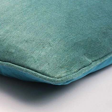 THEDECOFACTORY TRIBU - <p>Coussin En Jute Et Coton Bleu 45x45 - Bleu 2 THEDECOFACTORY TRIBU - <p>Coussin En Jute Et Coton Bleu 45x45 - Bleu – Image 2