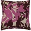 THEDECOFACTORY ASIA - Coussin En Coton à Imprimés Feuilles Violet 60x60 - Violet