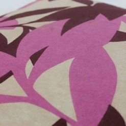 THEDECOFACTORY ASIA - Coussin En Coton à Imprimés Feuilles Violet 60x60 - Violet -France Coussin et housse de coussin Soldes Boutique 13248891 3