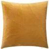 Atmosphera - Coussin Déhoussable En Velours Ocre Motif En Relief 45 X 45 Cm - Ocre