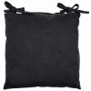 RIDEAUDISCOUNT Galette De Chaise 100% Coton 40 X 40 X 3 Cm Non Déhoussable Indoor Outdoor Noir - Noir