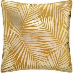 ATMOSPHERA, CRÉATEUR D'INTÉRIEUR Coussin Velours Or Tropic 40x40 Cm Ocre - Jaune