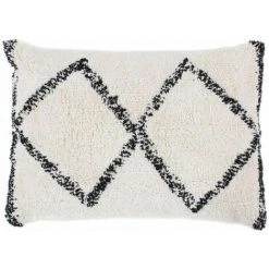 THEDECOFACTORY BERBERE BOX - <p>Coussin Effet Vintage Naturel 30x50 - Blanc