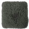 THEDECOFACTORY NEO YOGA - <p>Coussin à Poils Longs Extra-doux Gris Foncé 40x40 - Gris Foncé