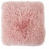 THEDECOFACTORY NEO YOGA - <p>Coussin à Poils Longs Extra-doux Rose 40x40 - Rose