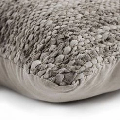 THEDECOFACTORY SKIN - <p>Coussin En Cuir Tressé Taupe 45x45 - Taupe -France Coussin et housse de coussin Soldes Boutique 14033648 3