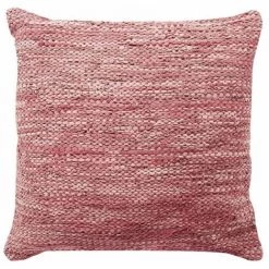 THEDECOFACTORY SKIN - <p>Coussin En Cuir Tressé Rose Poudré 45x45 - Rose Poudré