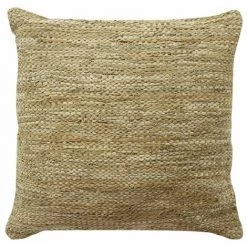 THEDECOFACTORY SKIN - <p>Coussin En Cuir Tressé Ocre 45x45 - Jaune Ocre