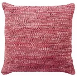THEDECOFACTORY SKIN - <p>Coussin En Cuir Tressé Burgundy 45x45 - Rouge Bourgogne