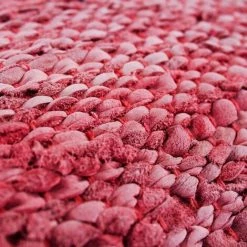 THEDECOFACTORY SKIN - <p>Coussin En Cuir Tressé Burgundy 45x45 - Rouge Bourgogne -France Coussin et housse de coussin Soldes Boutique 14033653 4