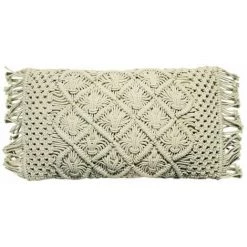 THEDECOFACTORY MACRAME - <p>Coussin En Coton Tressé Naturel 30x50 - Beige