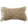 THEDECOFACTORY MACRAME - Coussin En Coton Tressé Rose Nude 30x50 - Rose Nude