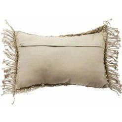 THEDECOFACTORY MACRAME - Coussin En Coton Tressé Rose Nude 30x50 - Rose Nude -France Coussin et housse de coussin Soldes Boutique 14033663 4