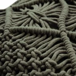 THEDECOFACTORY MACRAME - <p>Coussin En Coton Tressé Vert Kaki Taupe 40x60 - Vert -France Coussin et housse de coussin Soldes Boutique 14033681 3