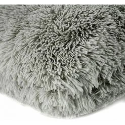 THEDECOFACTORY NEO YOGA - <p>Coussin à Poils Longs Extra-doux Gris Clair 60x40 - Gris Clair -France Coussin et housse de coussin Soldes Boutique 14033694 2