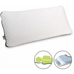 Beautissu, Oreiller Thérapeutique à Gel Et Mousse Viscoélastique, Support Pour Cervical, BeauErgo, 75x33x13 Cm