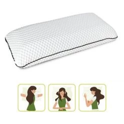 Beautissu, Oreiller Thérapeutique à Gel Et Mousse Viscoélastique, Support Pour Cervical, BeauErgo, 75x33x13 Cm -France Coussin et housse de coussin Soldes Boutique 14193179 3