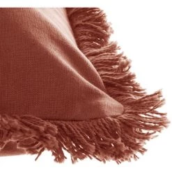 Atmosphera - Coussin Déhoussable Terracotta Avec Contour Frange 30 X 50 Cm - Terracotta -France Coussin et housse de coussin Soldes Boutique 14227017 4