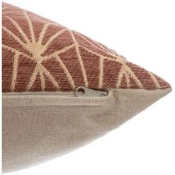 Atmosphera - Housse De Coussin Chenille Art Déco Rose Corail 40 X 40 Cm - Vieux Rose -France Coussin et housse de coussin Soldes Boutique 14227570 4