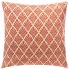 Atmosphera - Housse De Coussin Chenille Fleur Rose Corail 40 X 40 Cm - Corail