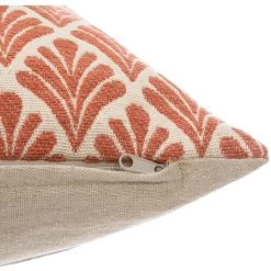 Atmosphera - Housse De Coussin Chenille Fleur Rose Corail 40 X 40 Cm - Corail -France Coussin et housse de coussin Soldes Boutique 14227572 4