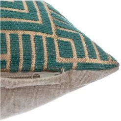 Atmosphera - Housse De Coussin Chenille Géométrique Vert 40 X 40 Cm - Vert -France Coussin et housse de coussin Soldes Boutique 14227579 4