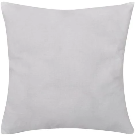 VIDAXL 4 Housses De Coussin En Coton 50 X 50 Cm Blanc - Blanc 3 VIDAXL 4 Housses De Coussin En Coton 50 X 50 Cm Blanc - Blanc – Image 3